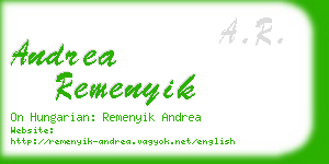 andrea remenyik business card